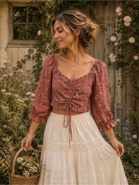 Papermoon Floral Crop Top